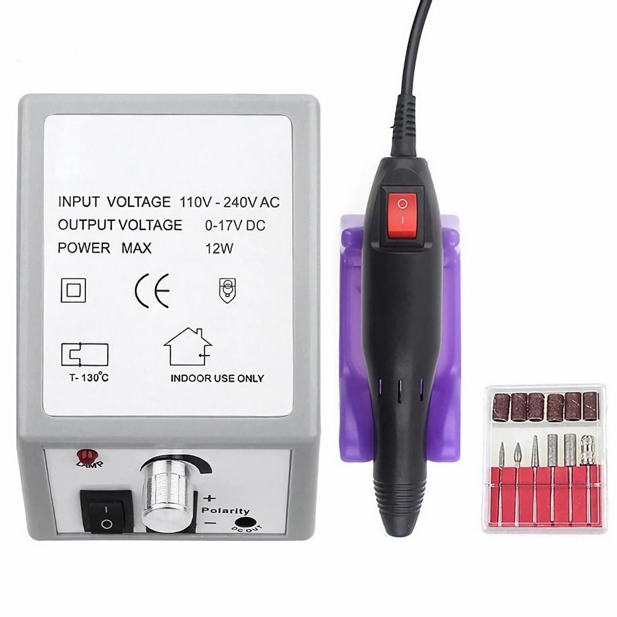 GENERICO - Máquina Eléctrica Pulidor de Uñas Para Manicure y Pedicure