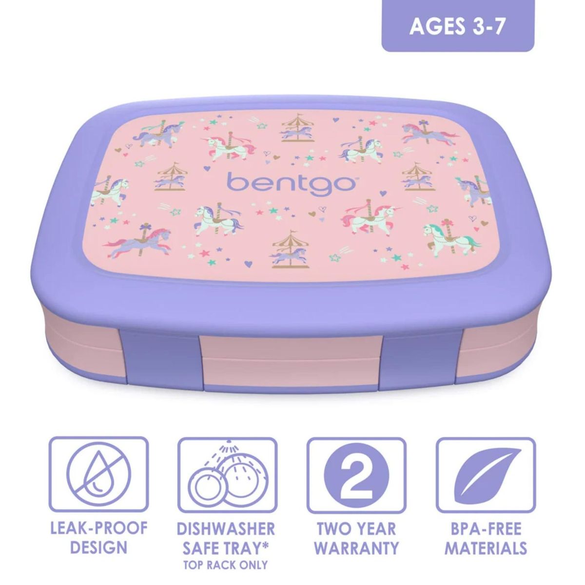 BENTGO - Lonchera Bentgo Kids Lunch Box - Unicornios en Carrusel