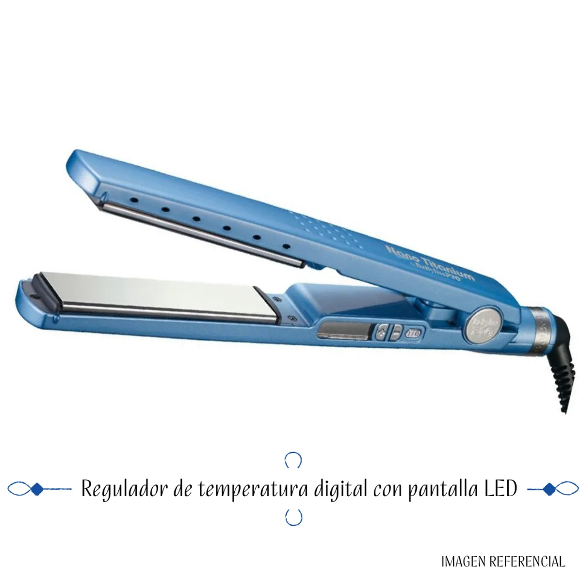 Babyliss Pro - Plancha Alisadora Babyliss Pro Nano Titanium 32mm 1 ¼" - 450°F.