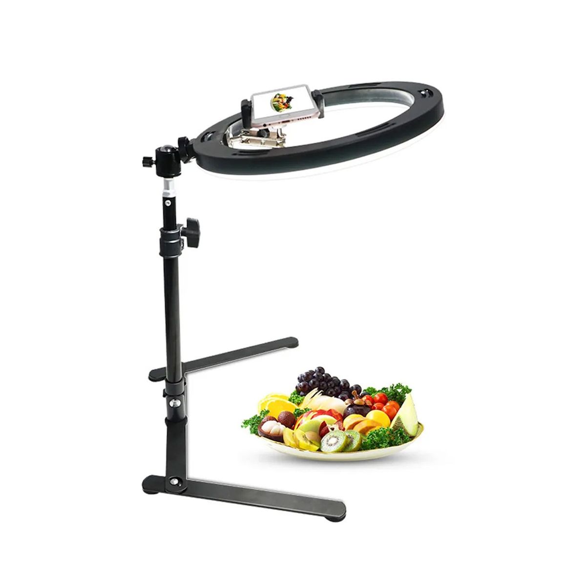 NEO DIGITAL - Aro de luz trípode soporte de celular anillo de luz LED MM-F10