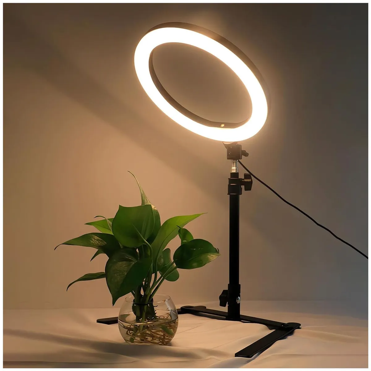 NEO DIGITAL - Aro de luz trípode soporte de celular anillo de luz LED MM-F10