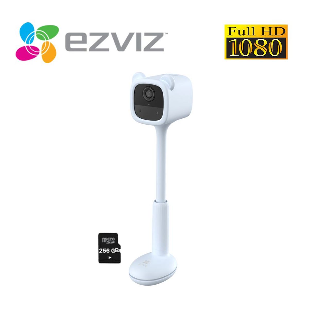 EZVIZ - Monitor de Bebé BM1 1080P Ezviz Celeste Wifi Inalámbrico Batería 256GB
