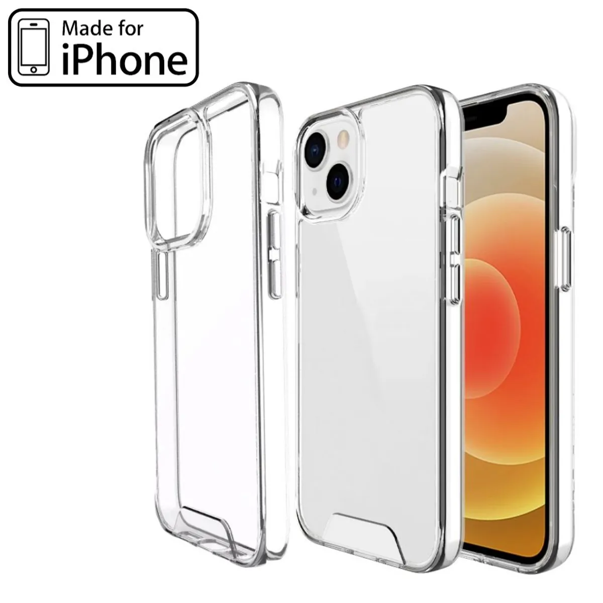 GENERICO - Space Clear Case Iphone 13 Con Marca