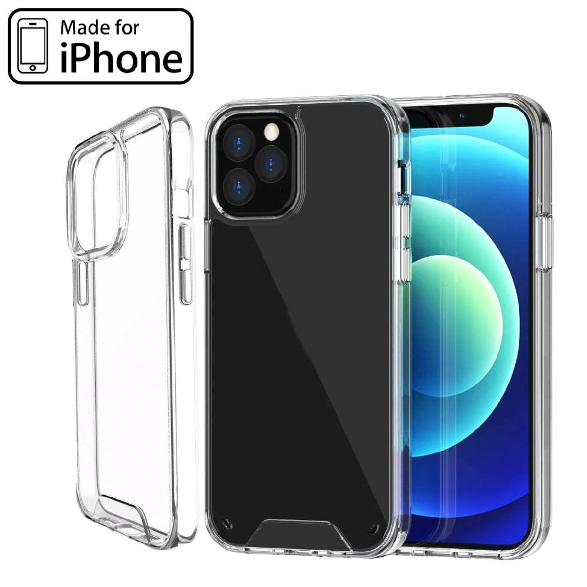 GENERICO - Space Clear Case Iphone 13 Pro Con Marca