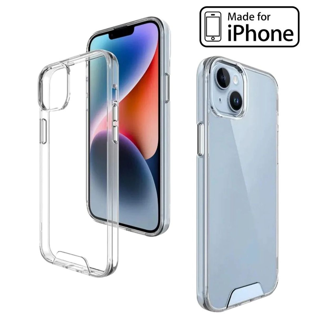 GENERICO - Space Clear Case Iphone 13 Pro Max Con Marca
