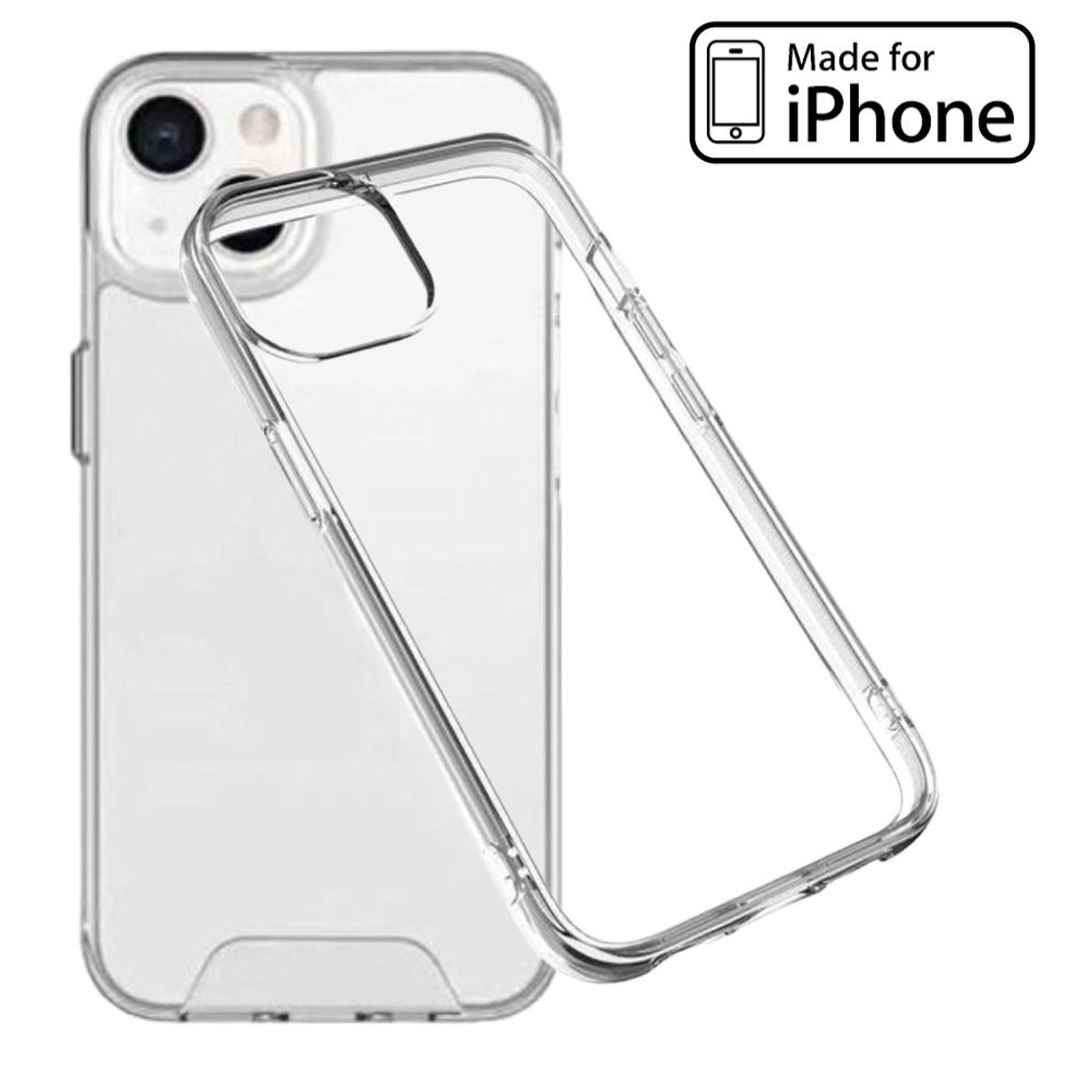 GENERICO - Space Clear Case Iphone 14 Con Marca