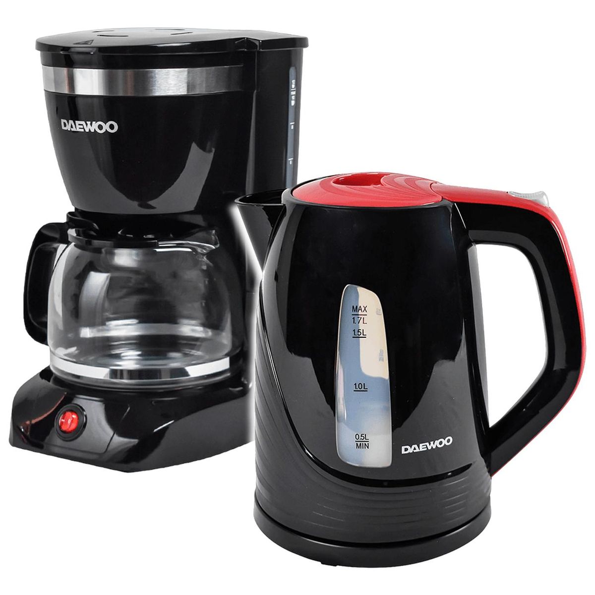 DAEWOO - Combo Daewoo Cafetera  1.25L 12  tazas+Hervidor  1.7