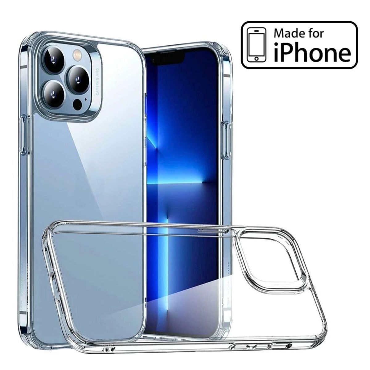 GENERICO - Space Clear Case Iphone 14 Pro Max Con Marca