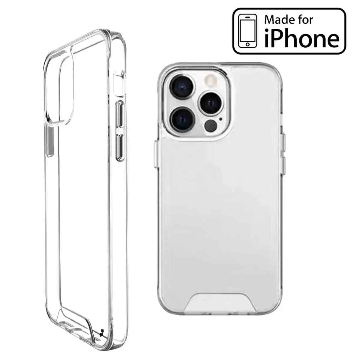GENERICO - Space Clear Case Iphone 15 Pro Max Con Marca