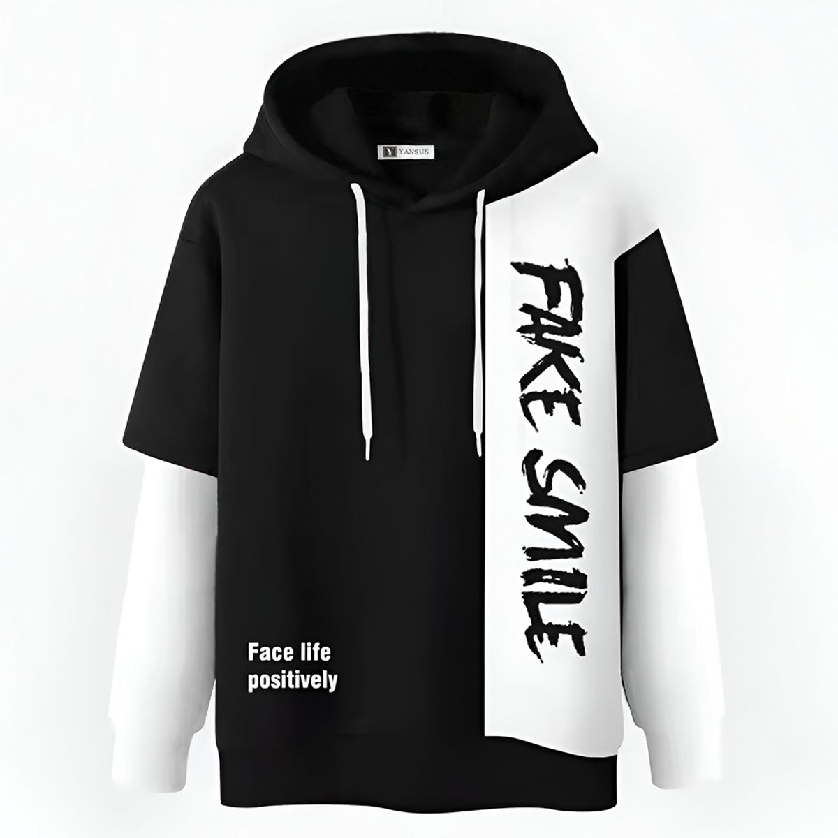 YANSUS - Polera Hombre Yansus Bicolor Fake Smile