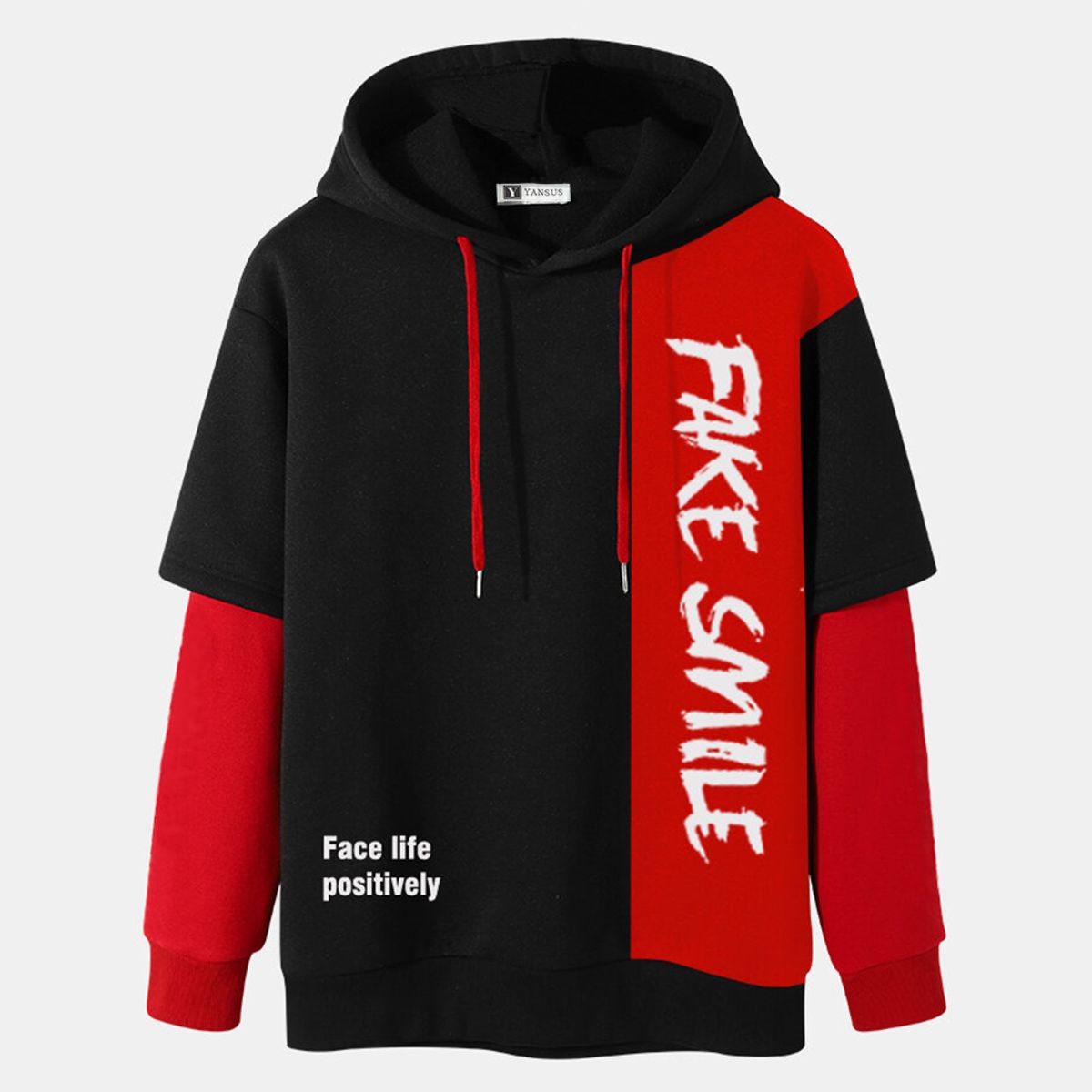 YANSUS - Polera Hombre Yansus Bicolor Fake Smile