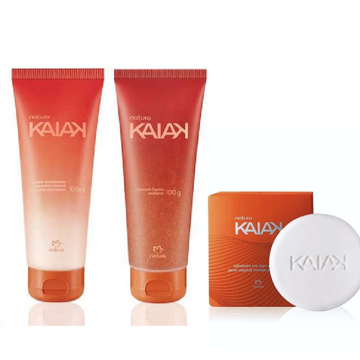 NATURA - Hidratante Corporal + Jabon Liquido y en barra Kaiak clasico Mujer NATURA