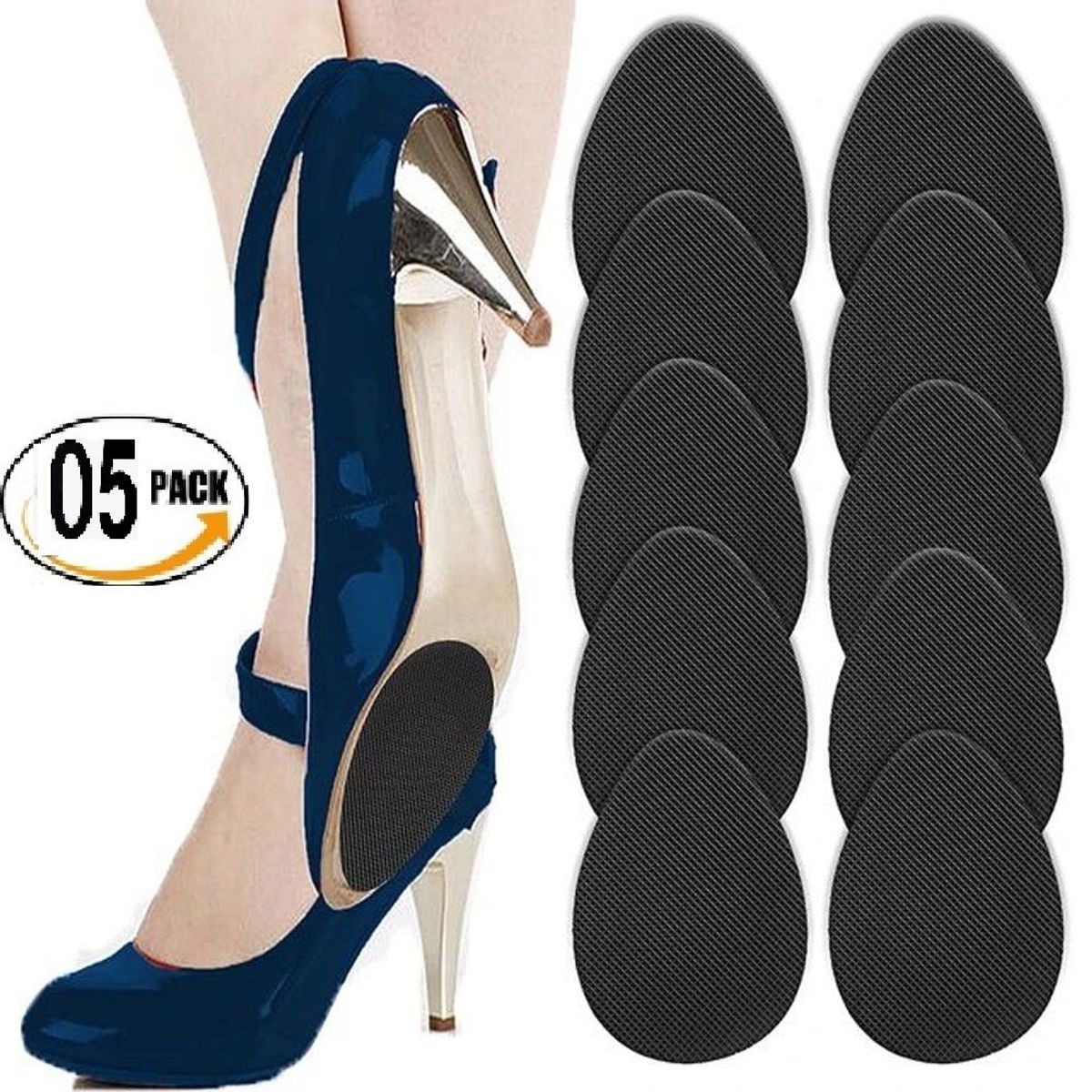 MEGIMPERU - 05 Pares de Protectores de Suela de Zapato Antideslizante