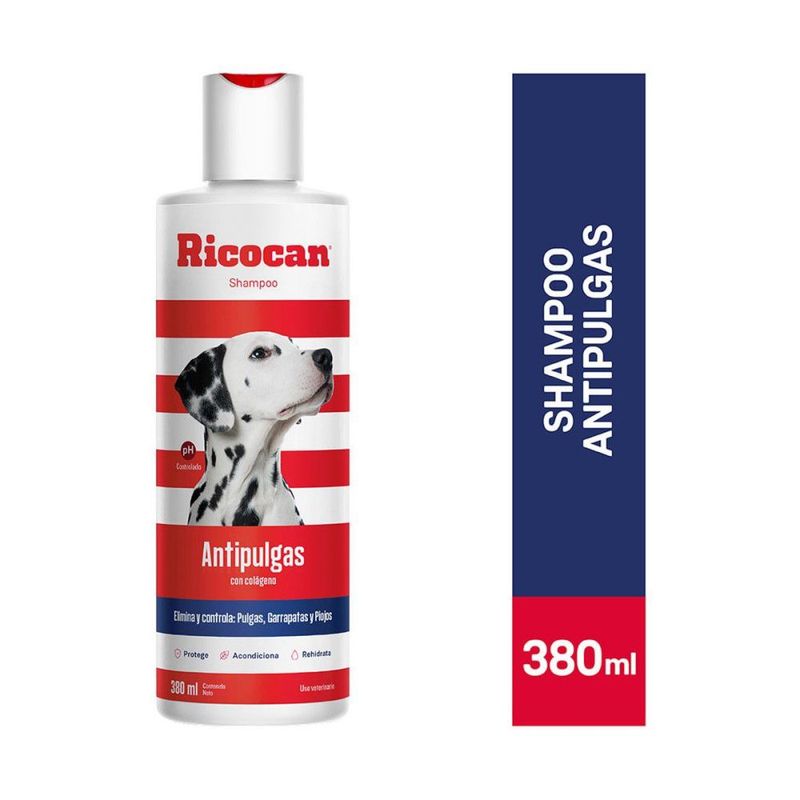 GENERICO - Ricocan Shampoo Antipulgas con Colágeno 380 ml