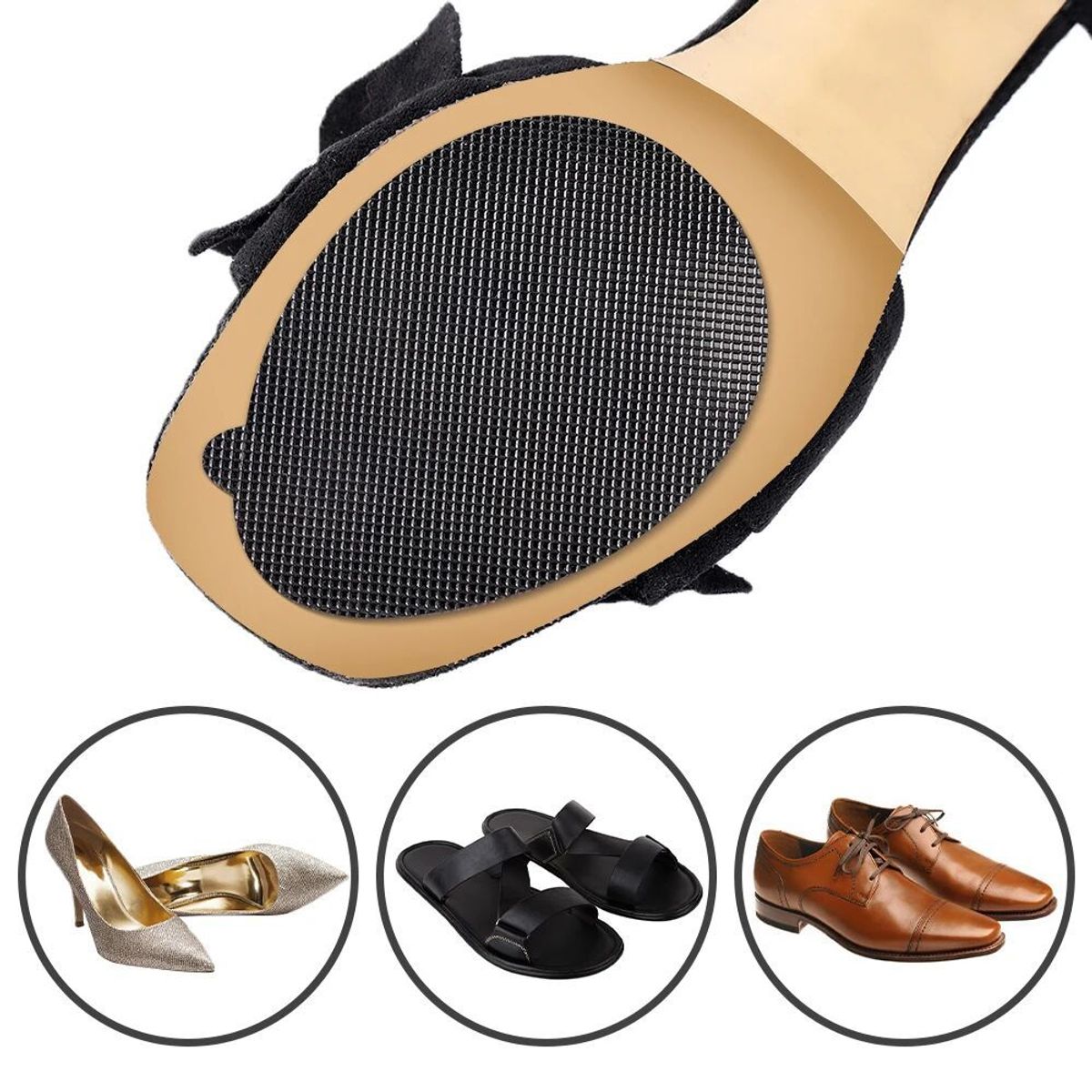 MEGIMPERU - 05 Pares de Almohadillas de Suela de Zapato Antideslizante