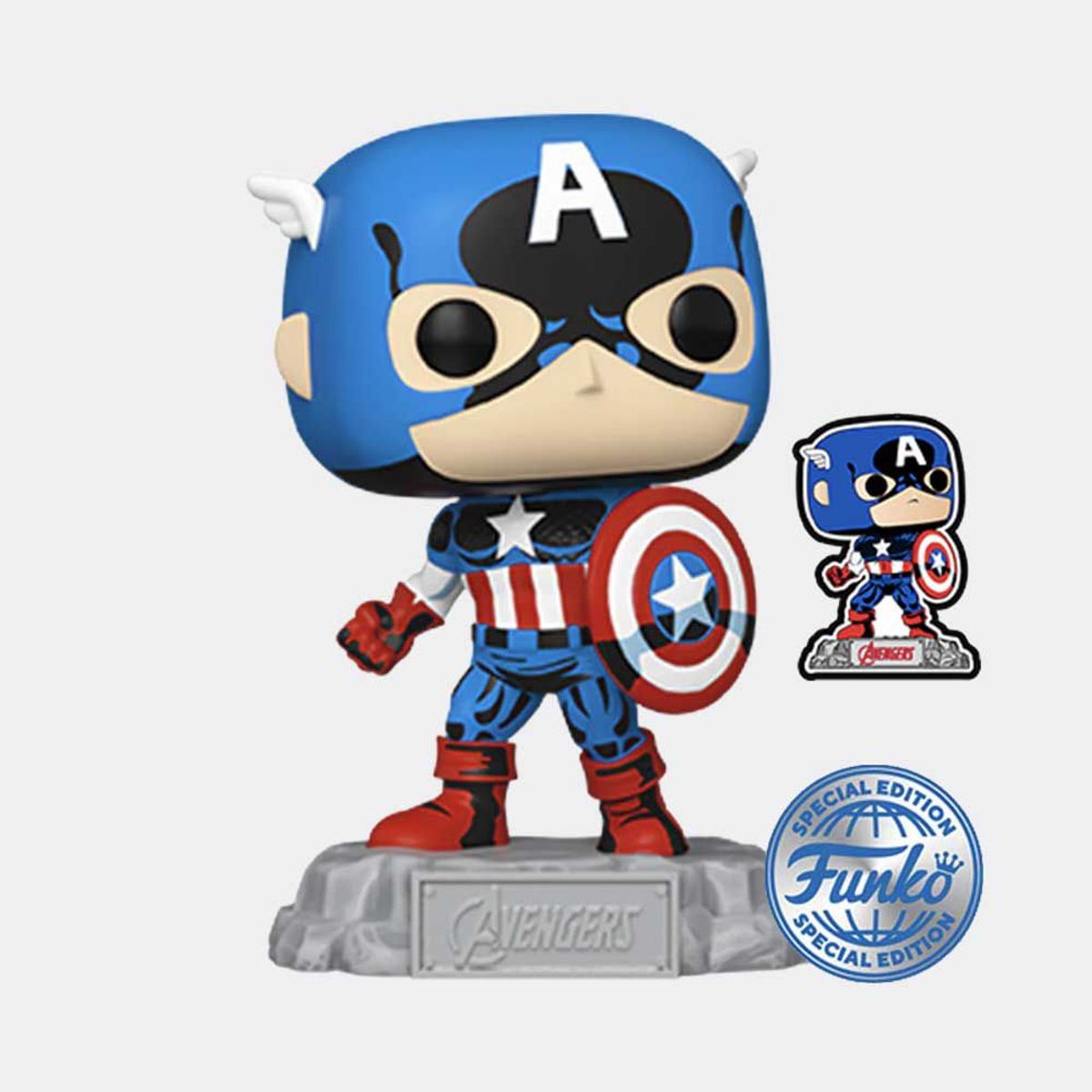 FUNKO - FUNKO POP AVENGERS EARTHS NIGHTIEST - CAPTAIN AMERICA W PIN