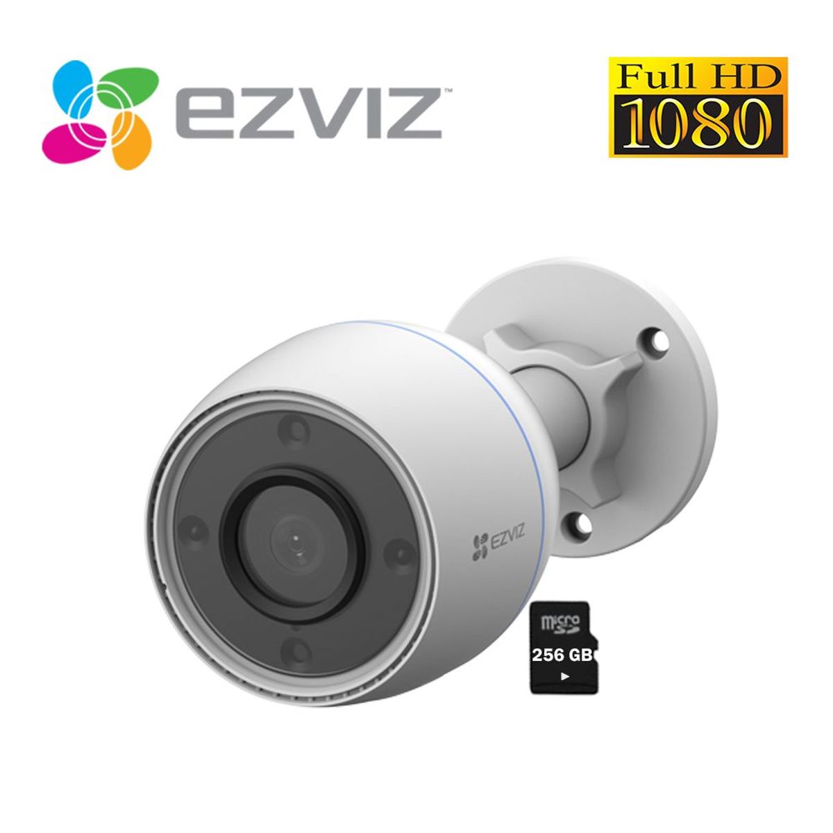 EZVIZ - Cámara Seguridad Wifi H3C COLOR 1080P Ezviz IP67 Noche Color SD 256GB