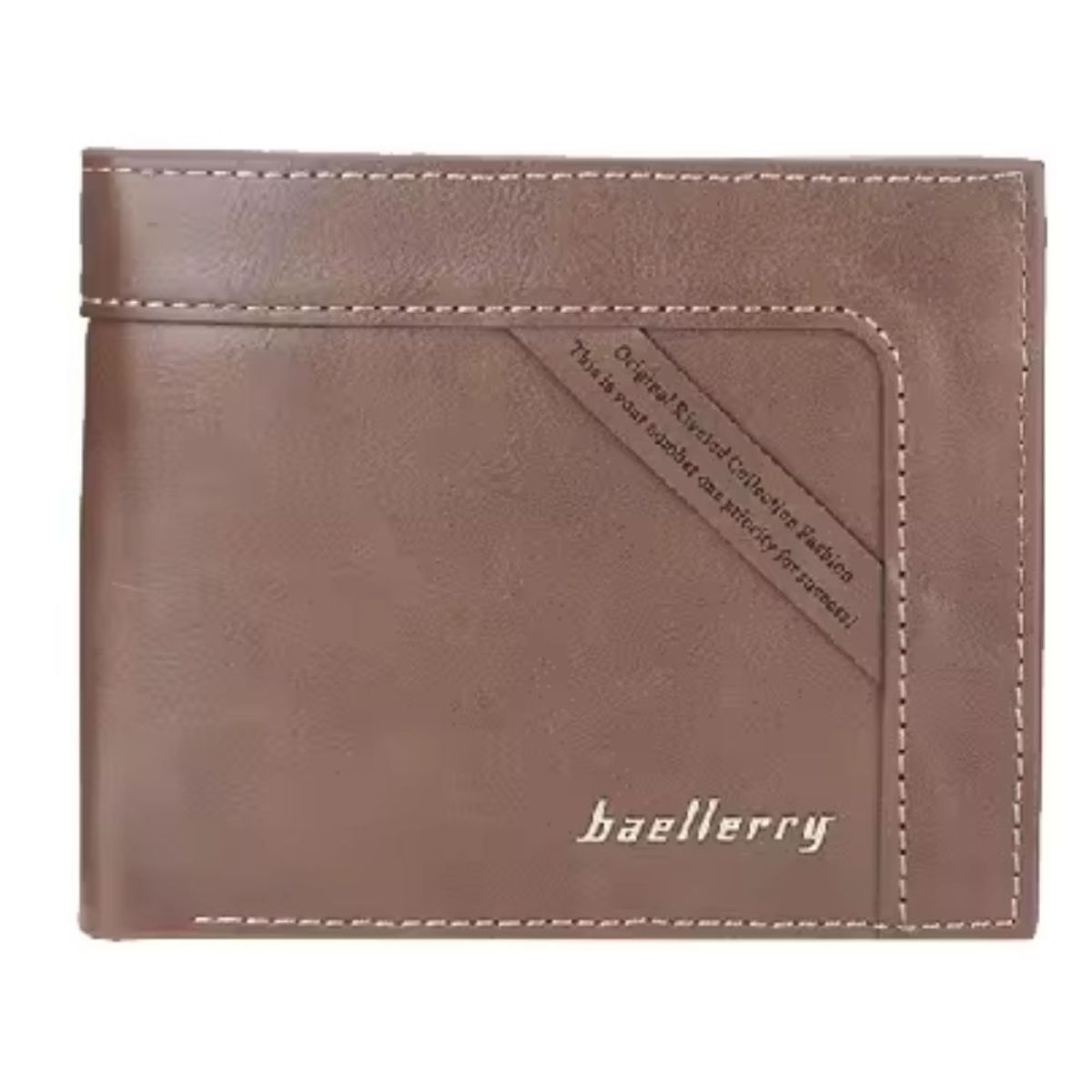 BAELLERRY - Billetera de cuero vegano PU de diseño clásico dr075