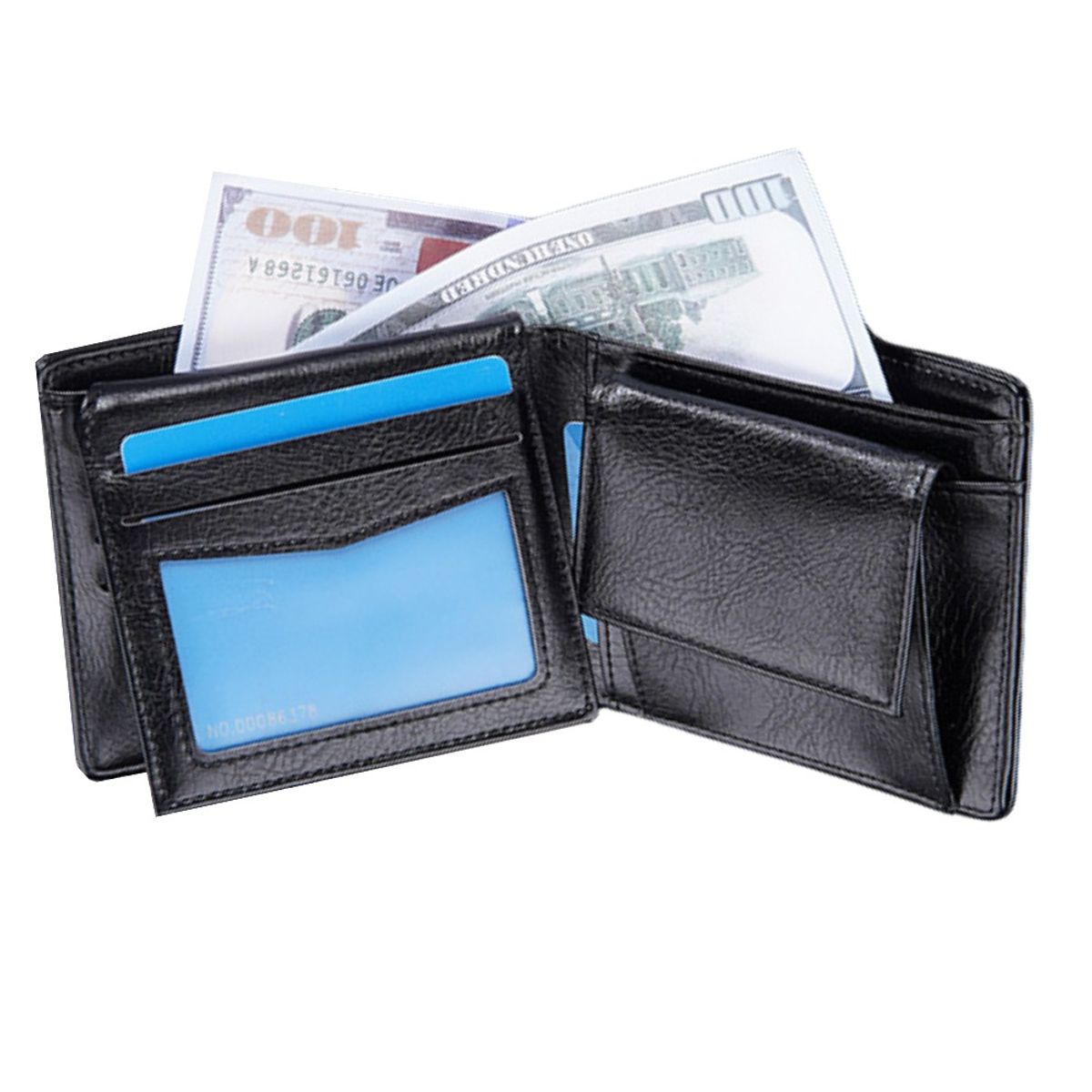 BAELLERRY - Billetera de cuero vegano PU de diseño clásico D9321