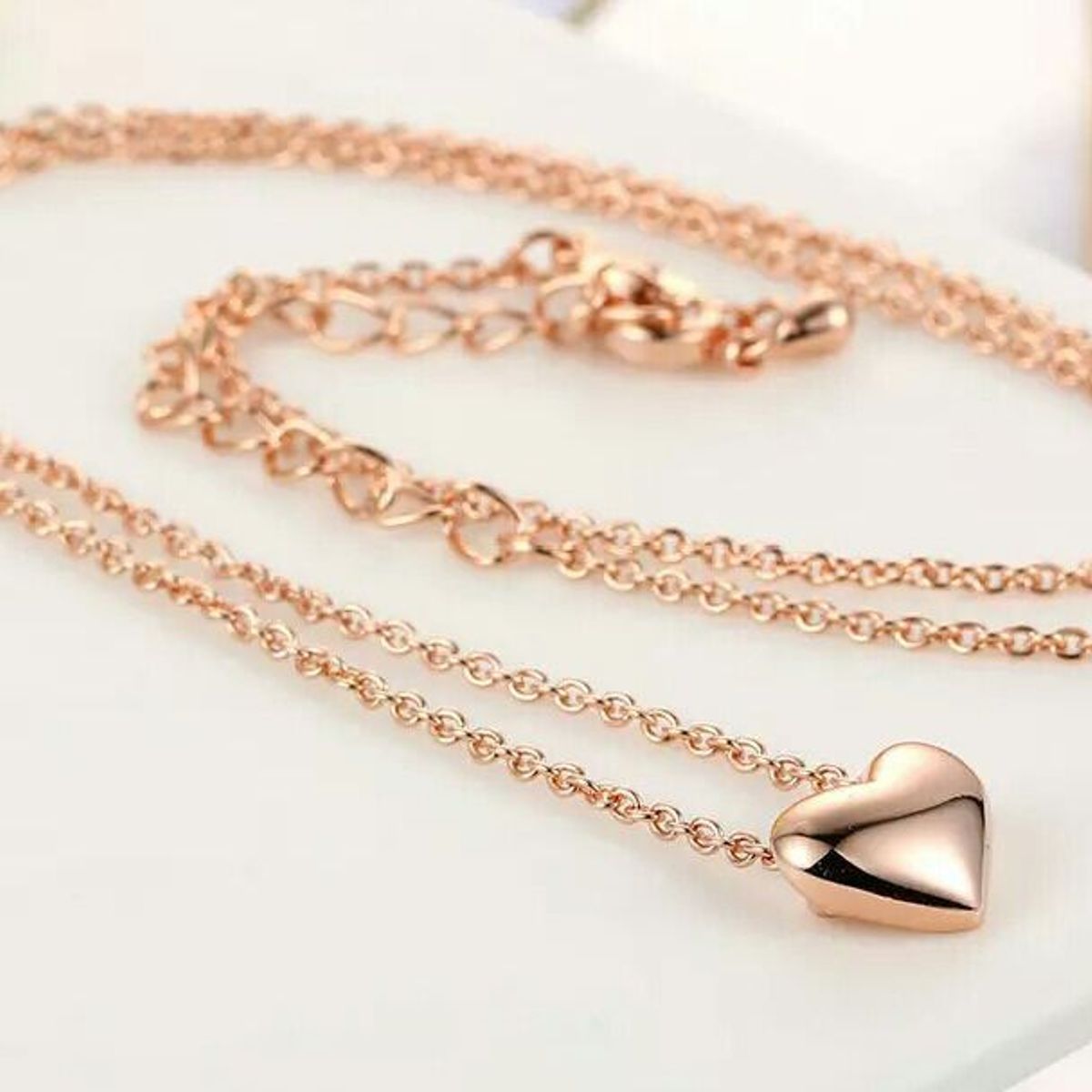 GENERICO - Collar Passionate Heart Dorado Novia Regalo San Valentín Genieka