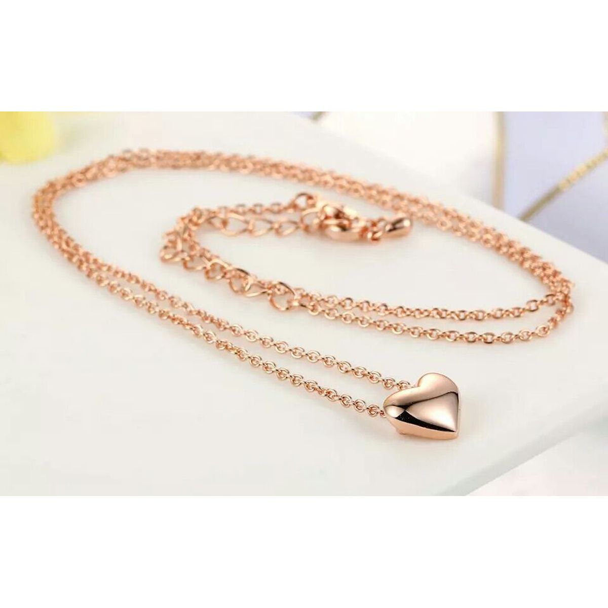 GENERICO - Collar Passionate Heart Dorado Novia Regalo San Valentín Genieka