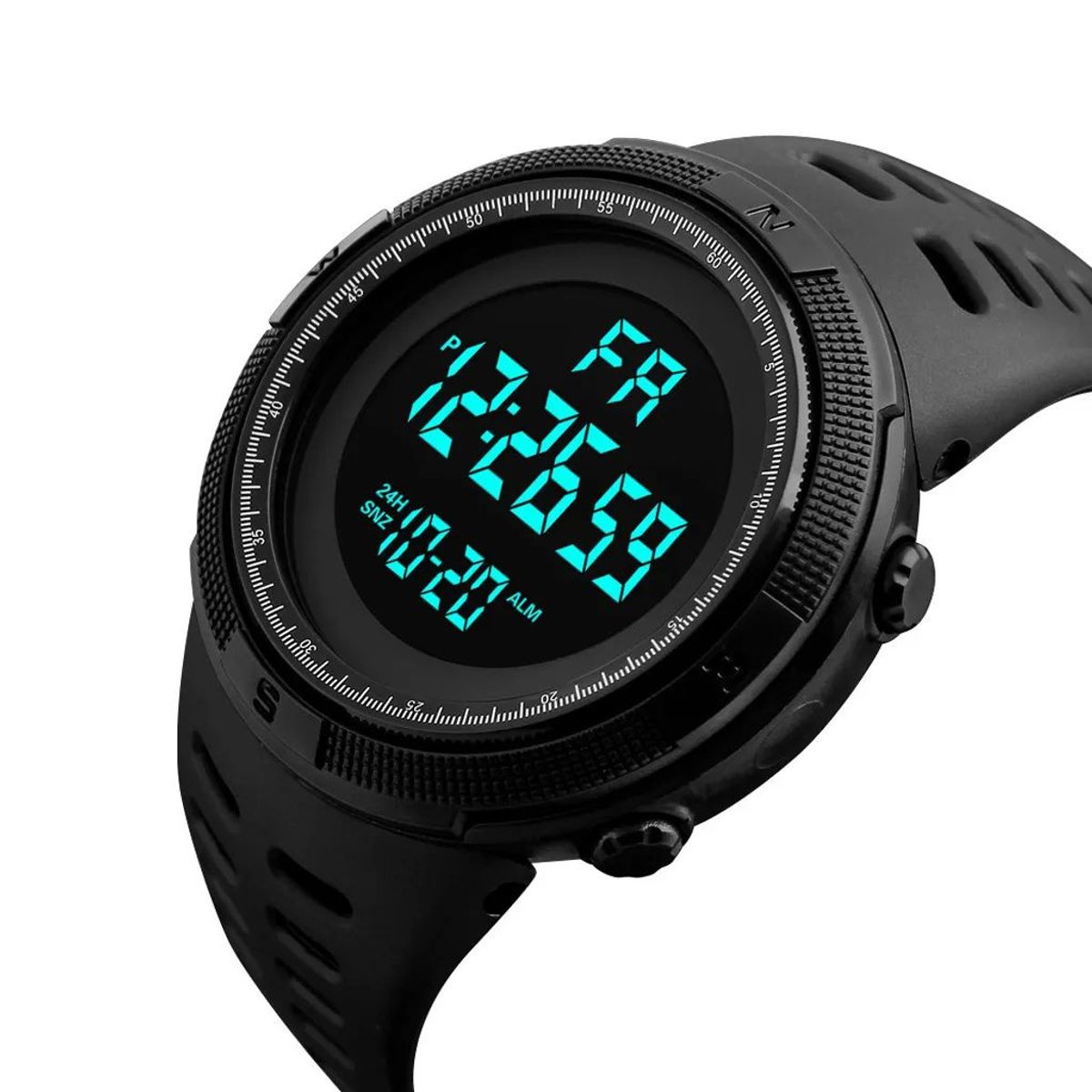 GENERICO - Reloj Digital Deportivo Negro Pulsera Hombre Multifunción Genieka