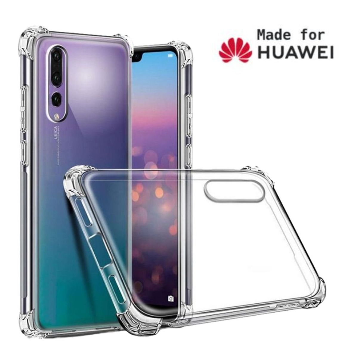 GENERICO - Space Clear Case Huawei Y9 Prime Con Marca