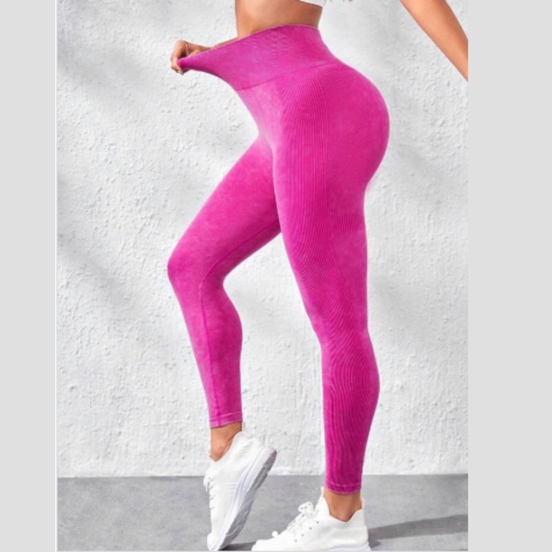 Leggins Seamless Efecto Lavado con Scrunch y Efecto Doble Push UP