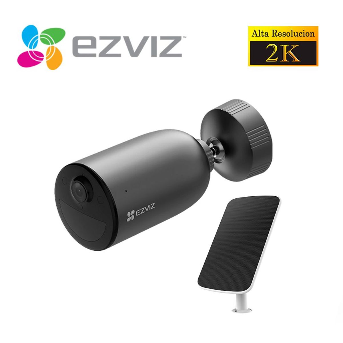 EZVIZ - Cámara Seguridad Wifi Inalambrico EB3 2K Ezviz / Panel Solar