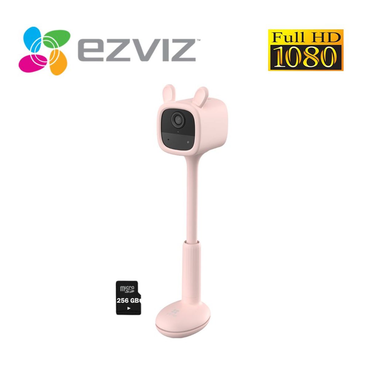 EZVIZ - Monitor de Bebé BM1 1080P Ezviz Rosado Wifi Inalámbrico Batería 256GB