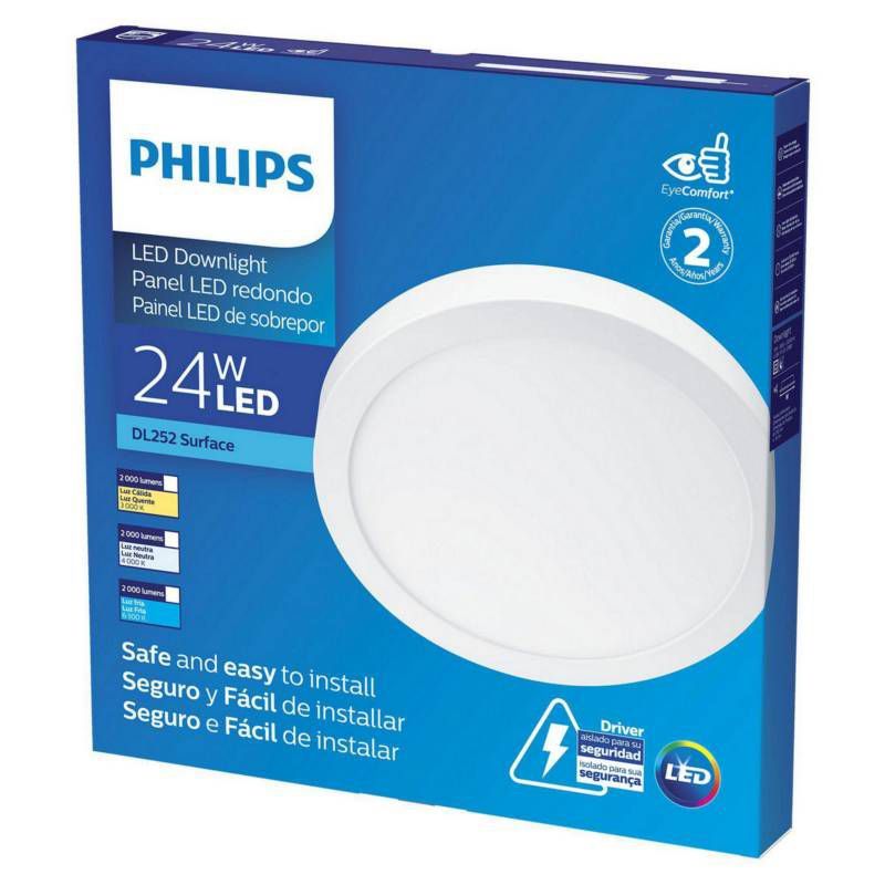 PHILIPS - Panel LED 24w Philips DL252 para adosar