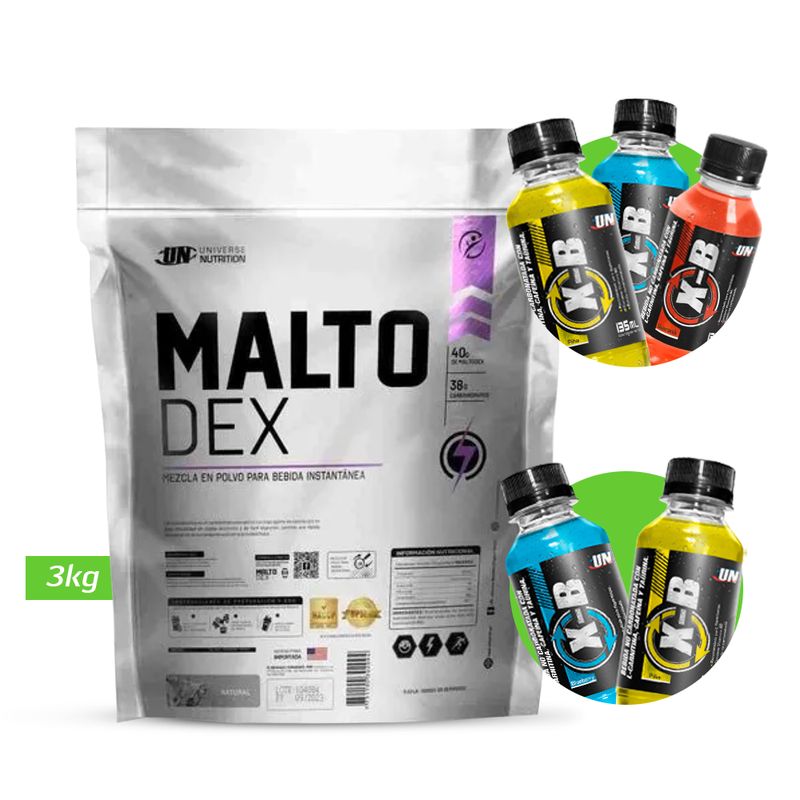 UNIVERSE NUTRITION - MALTO DEX 3 KG UN NATURAL + REGALOS