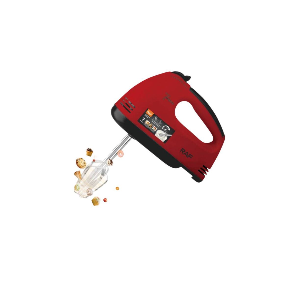 GENERICO - Batidor electrico 7 velocidades raf de 260W