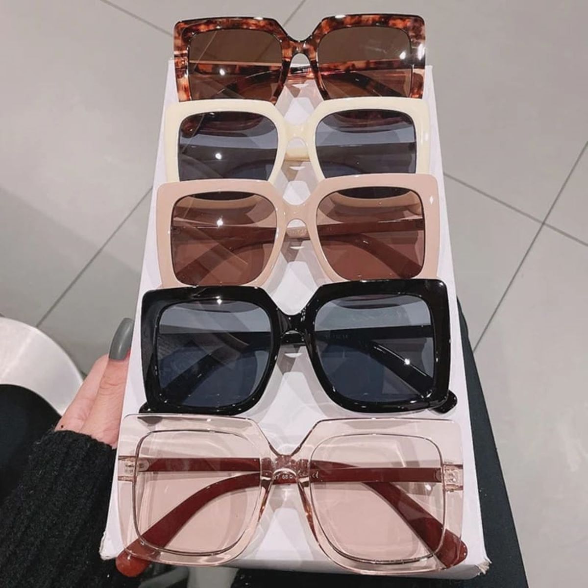 GENERICO - Lentes de Sol Cuadrado Grande para Mujer PL2996 Marron