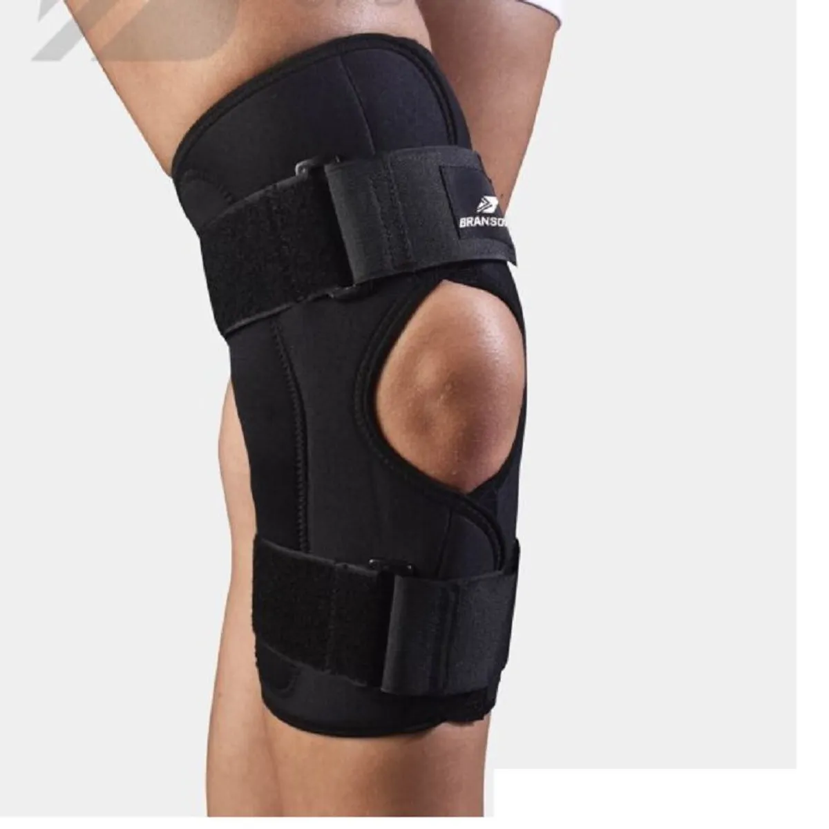 BRANSON - Rodillera articulada con bisagra Branson negro Talla XL