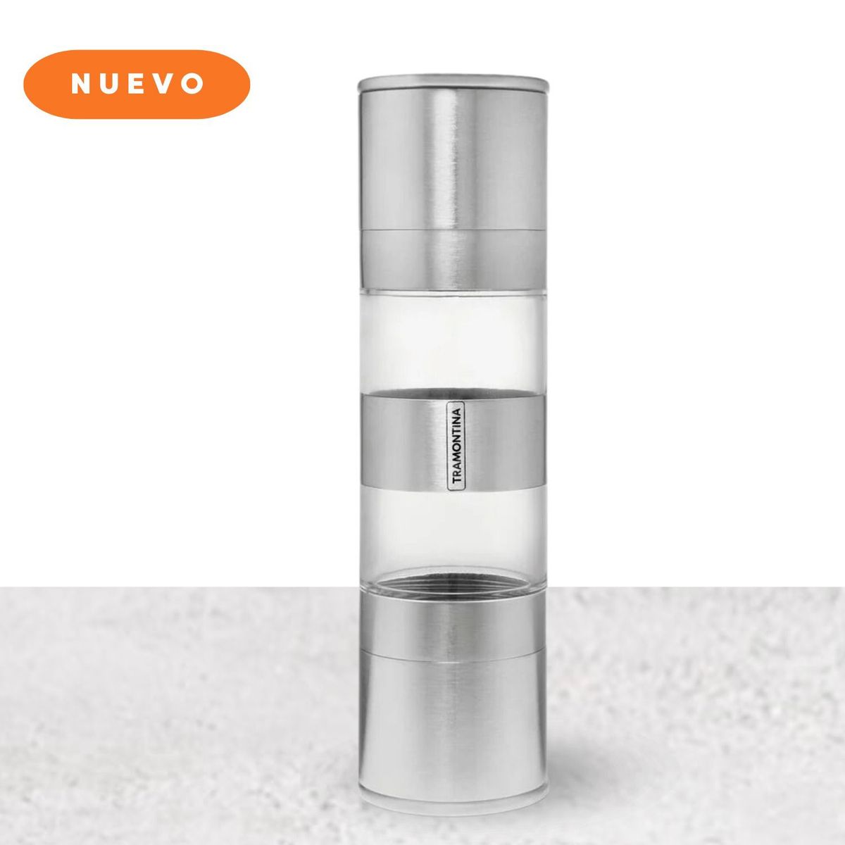 GENERICO - Molinillo de sal pimienta Tramontina Realce doble de Acero Inoxidable