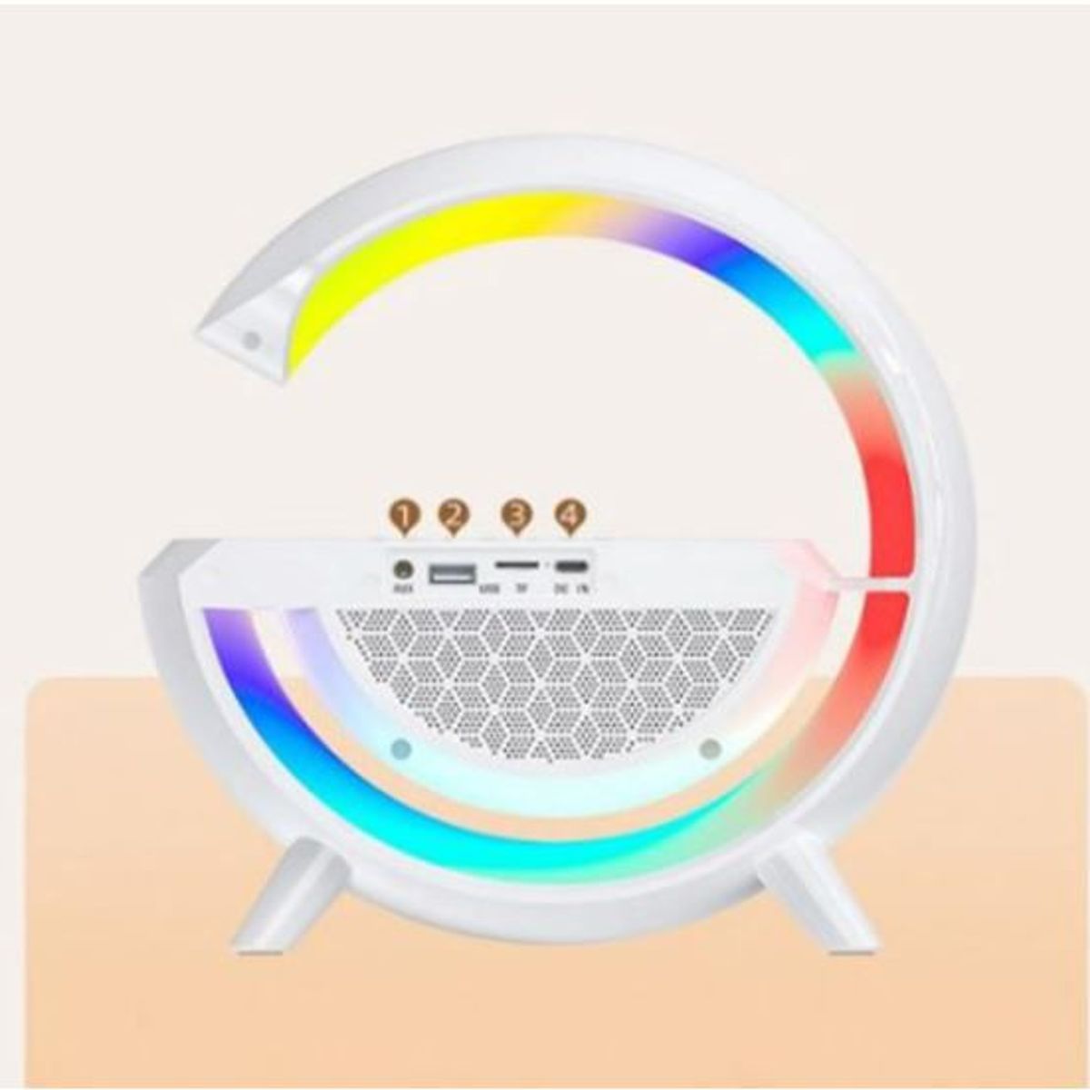 GENERICO - Cargador Inalámbrico 3 en 1 Lámpara RGB y Parlante Bluetooth