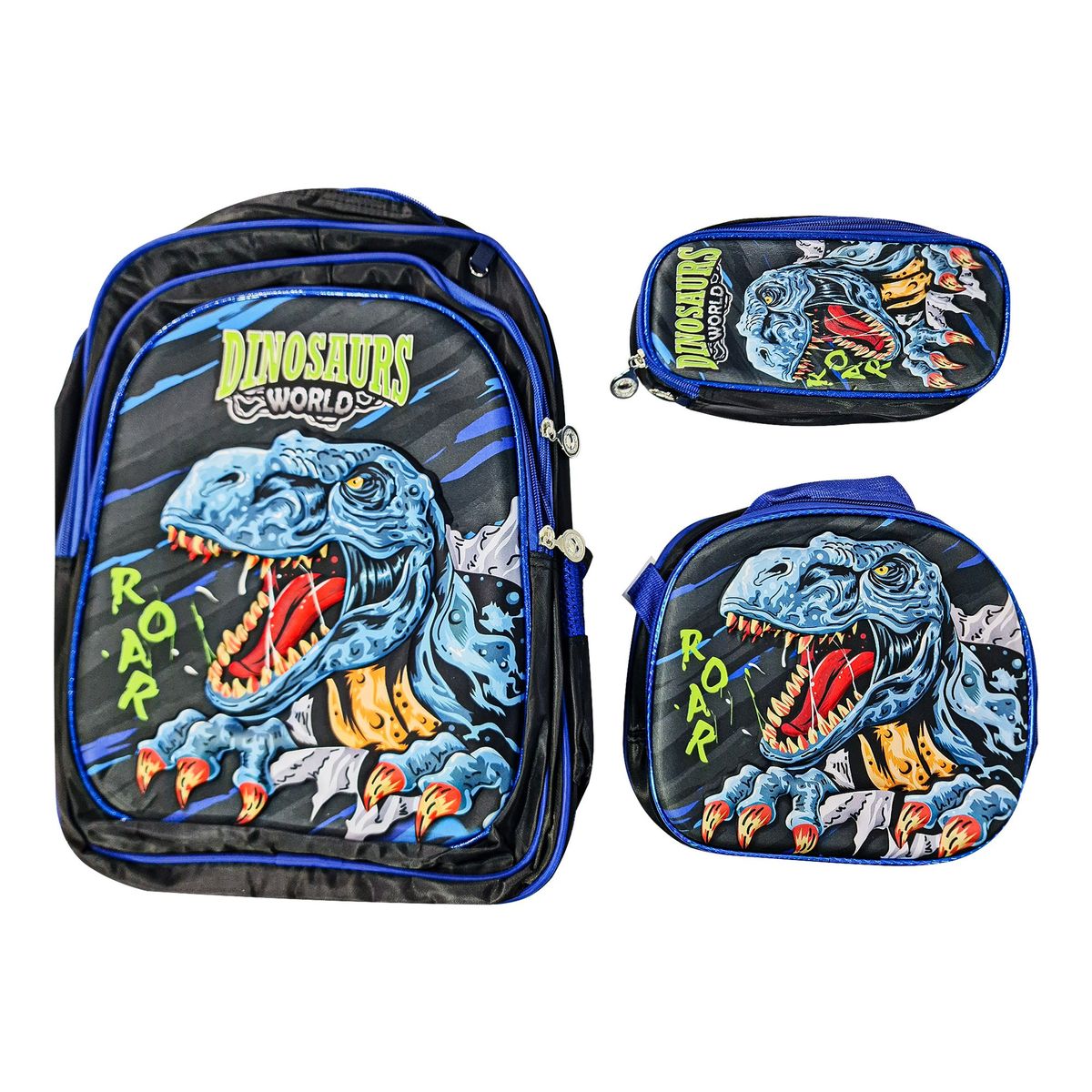 GENERICO - Mochila Escolar en Alto Relieve 3 en 1