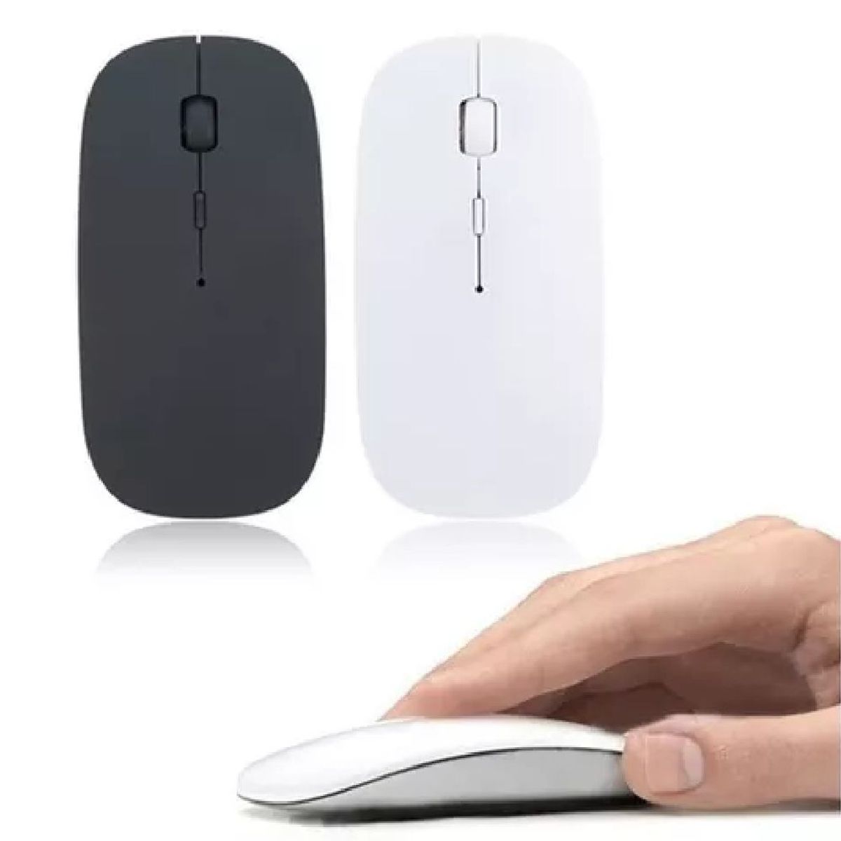 SEISA - Mouse Inalambrico Recargable Dual Wirelless Bluetooth Android Windows