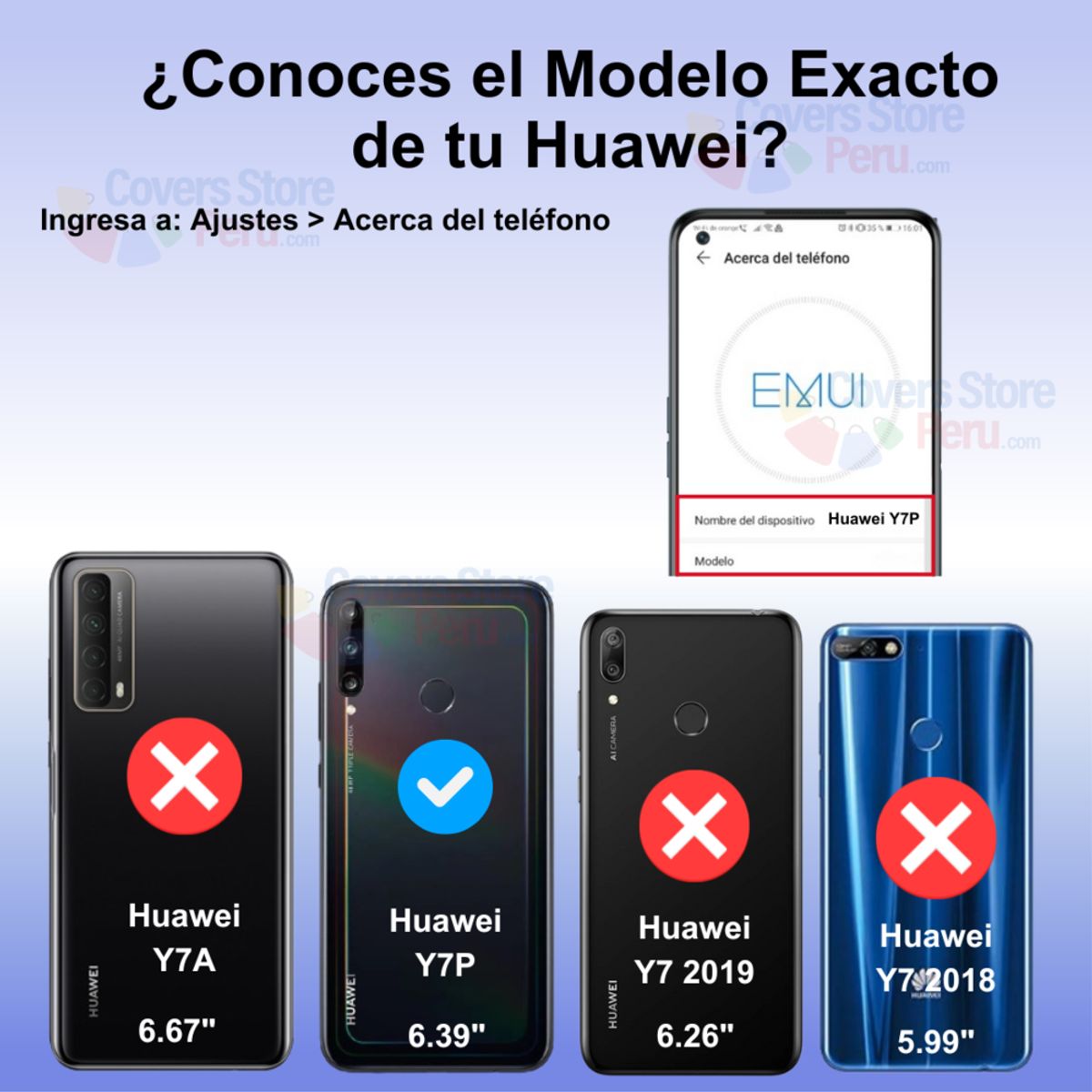 GENERICO - Funda Case para Huawei Y7P Ahumado Mate Azul Antishock Resistente