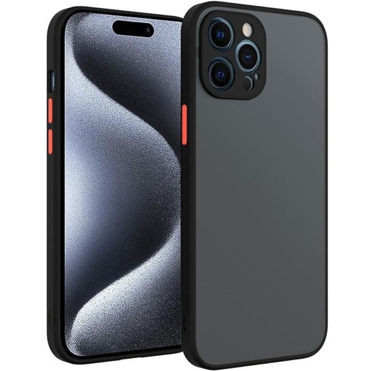GENERICO - Funda for Xiaomi Redmi Note 9s Ahumado Mate Negro Antishock Resistente