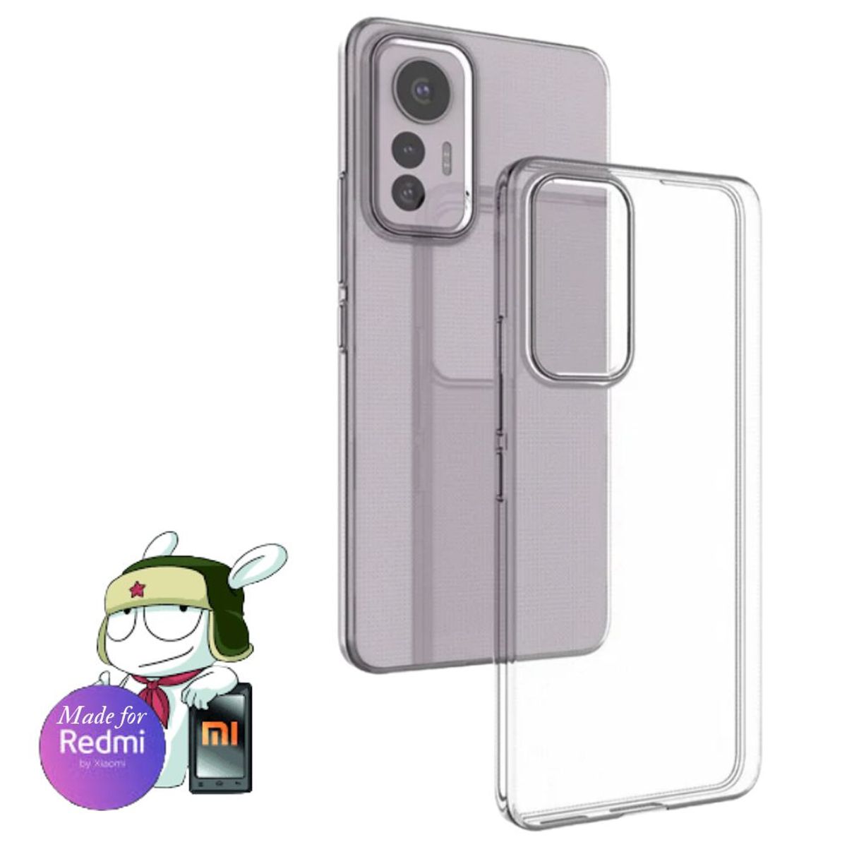 GENERICO - Space Clear Case Redmi 12 LITE Con Marca