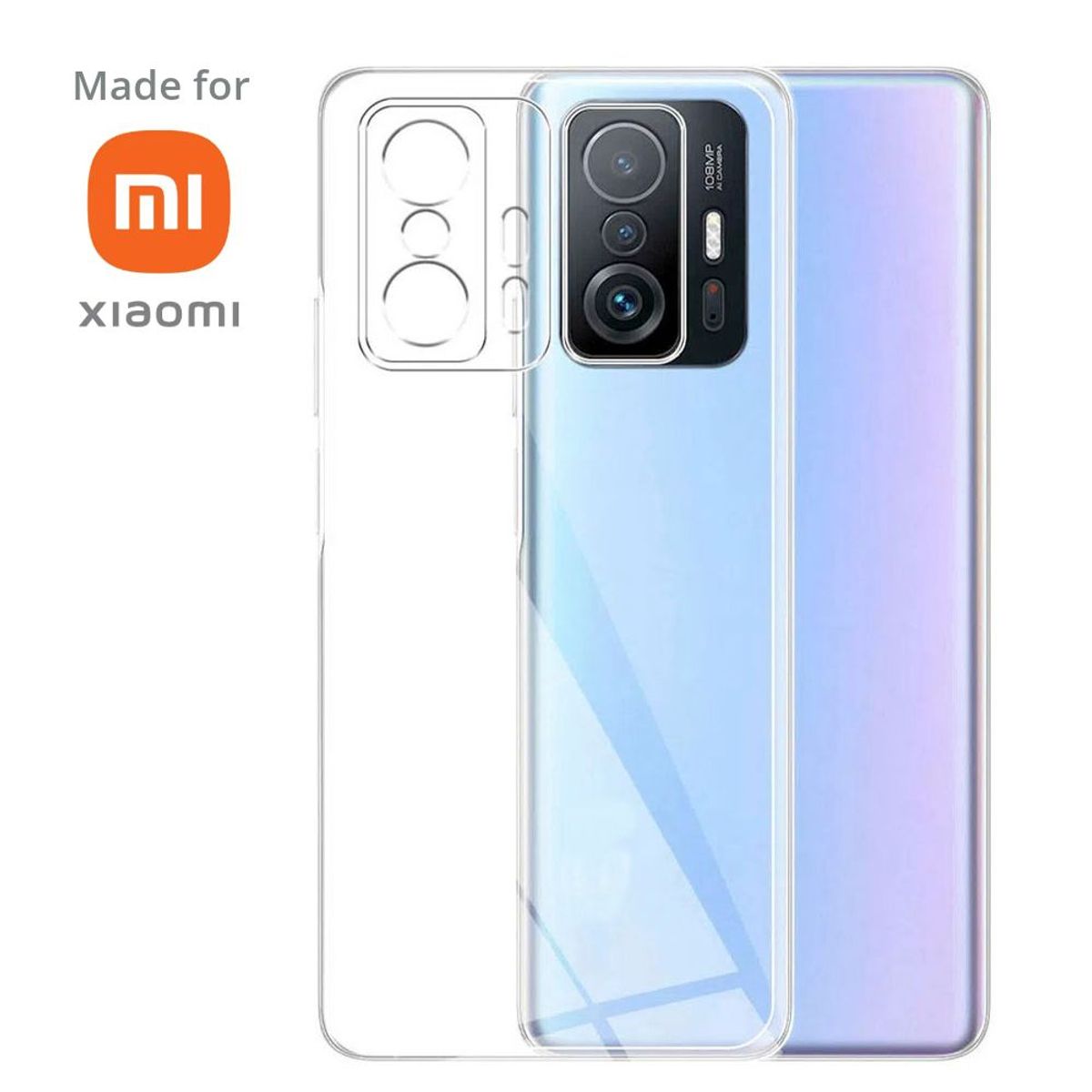 GENERICO - Space Clear Case Xiaomi Mi 11T Con Marca