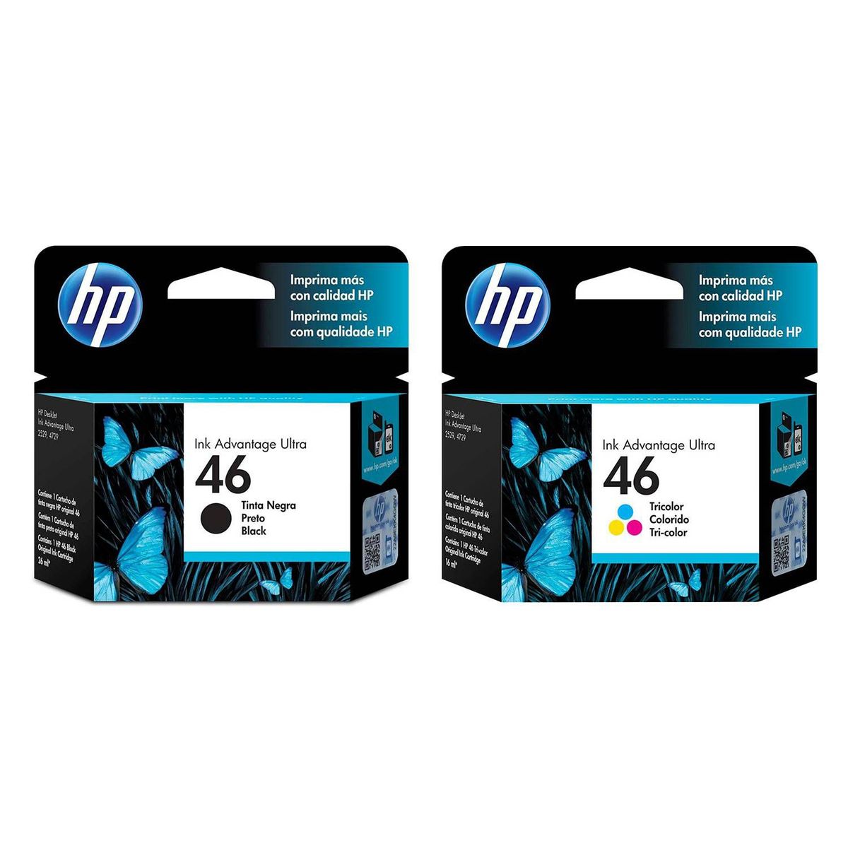 HP - KIT DE CARTUCHO DE TINTA HP 46 (NEGRO / COLOR) ORIGINAL