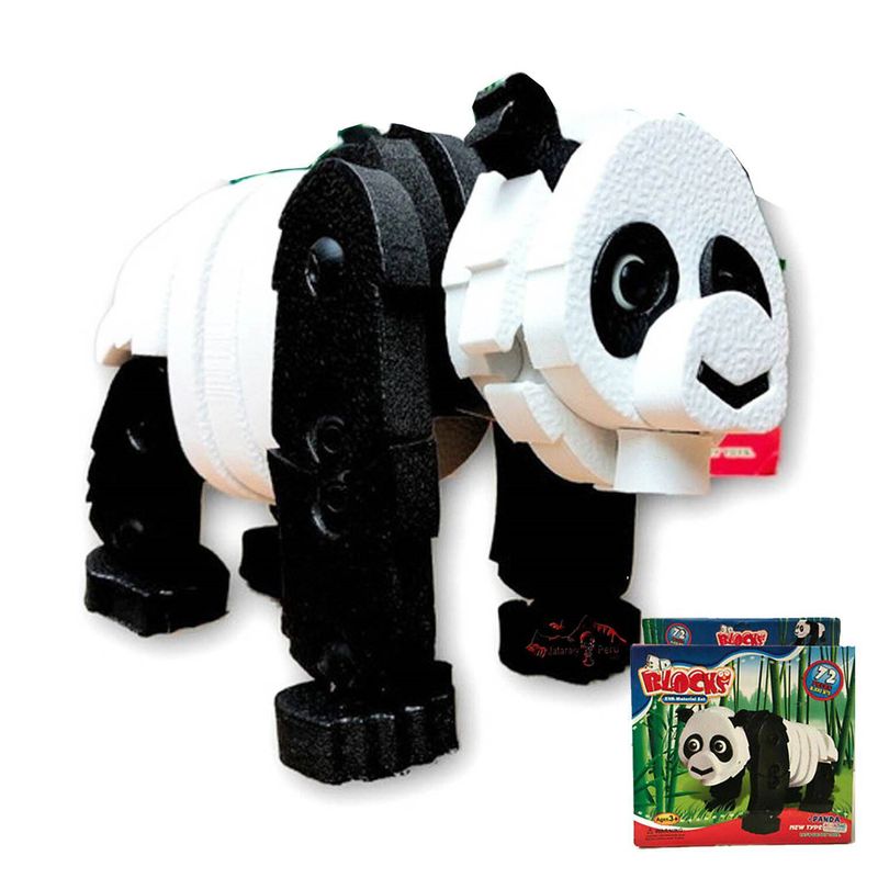GENERICO - Juego Didáctico Rompecabezas 3D Panda 72Pcs