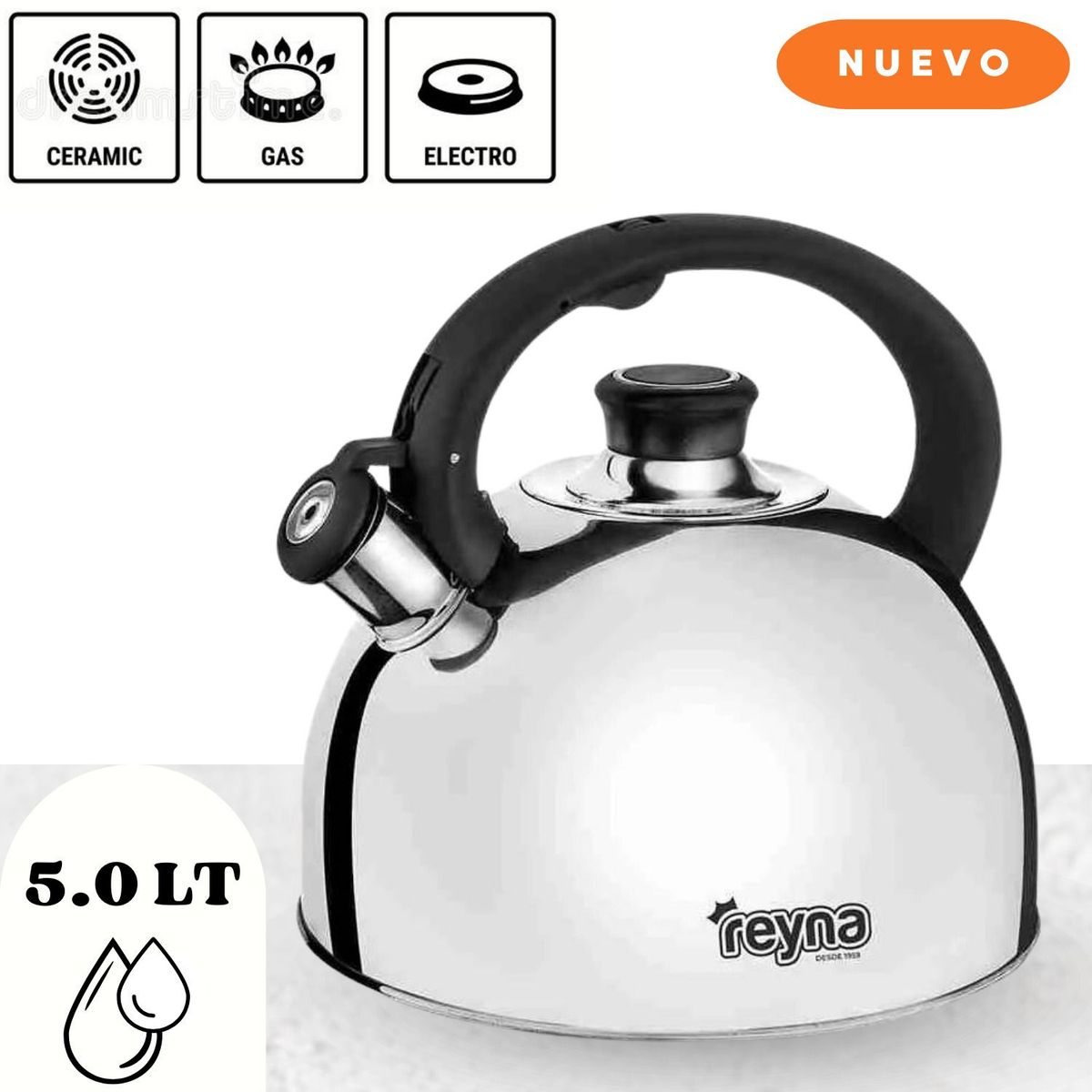 Reyna - Tetera Reyna Deluxe 5L Acero Inoxidable