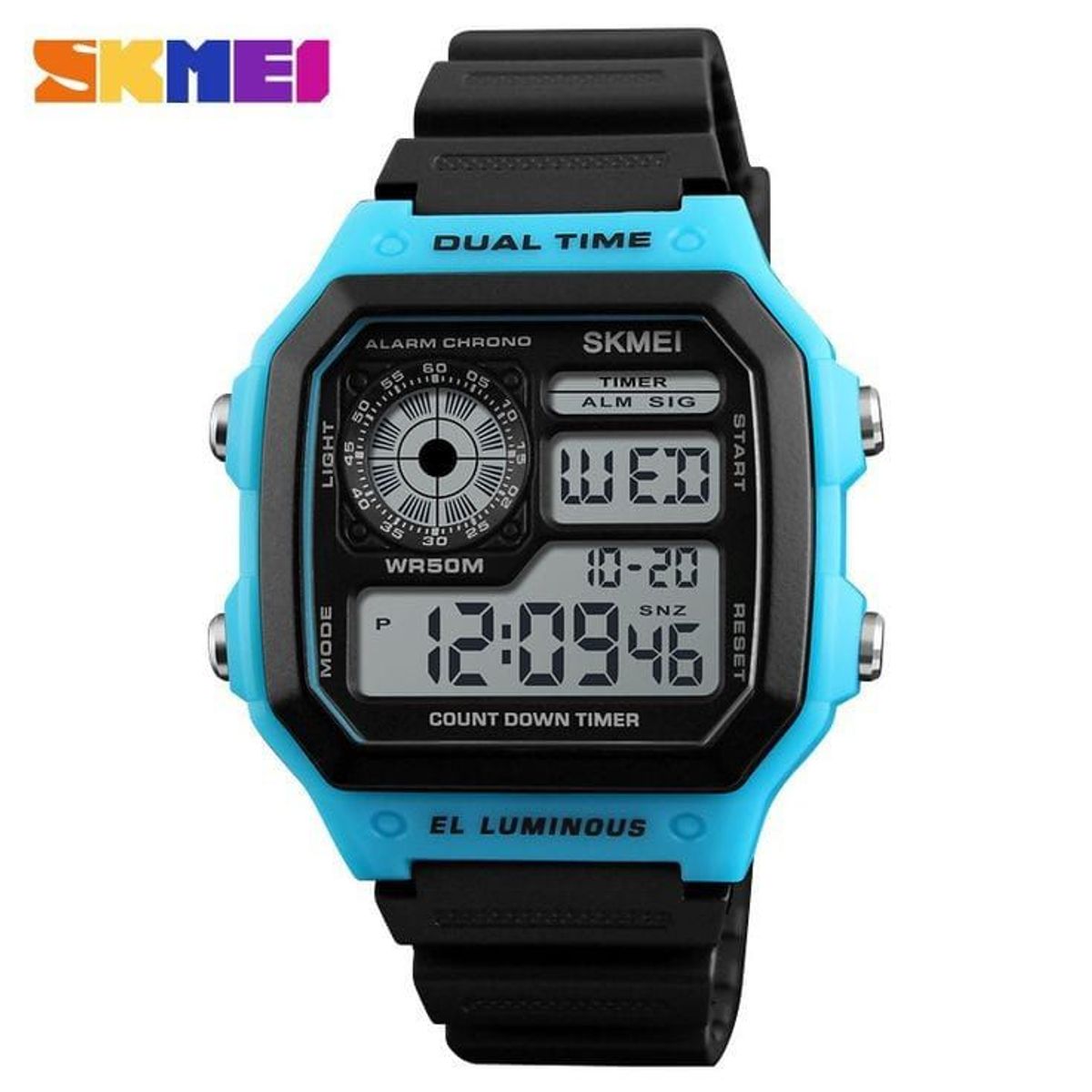 SKMEI - Reloj Skmei 1299 Azul Correa negra_.
