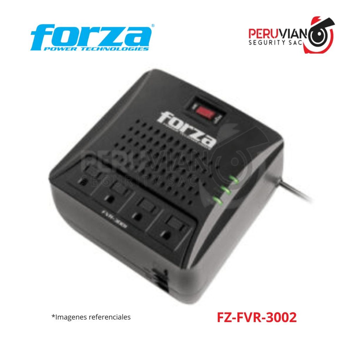 GENERICO - ESTABILIZADOR 4 TOMAS/3000VA/1500W 220V  FZ-FVR-3002
