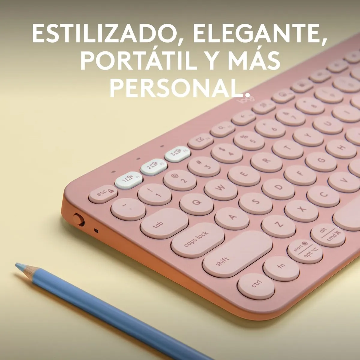 LOGITECH - Logitech - Teclado Pebble Keys 2 K380S Bluetooth - Rosado