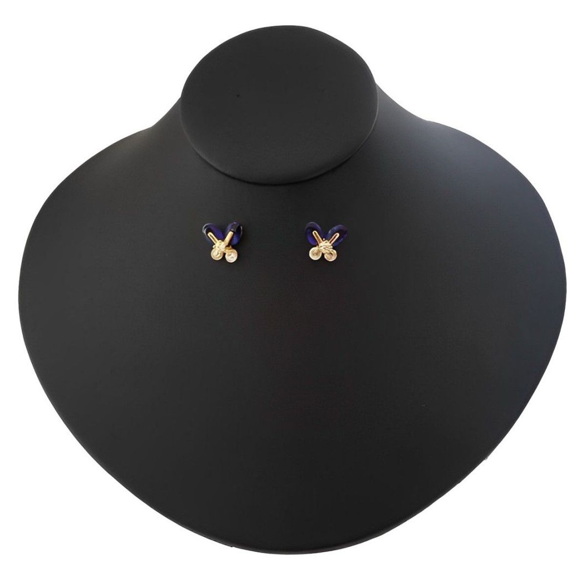 GENERICO - Aretes Para Mujer Niña Mariposa Cristal Morado Joya Acero